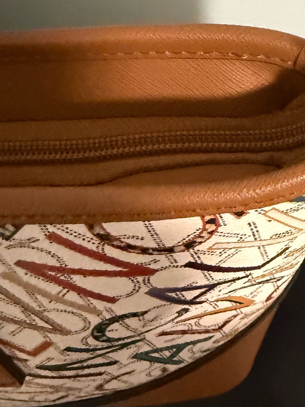 Calvin Klein Multicolor Logo-Print Structured Tote with Tan Trim and gold tones! - Picture 11 of 11